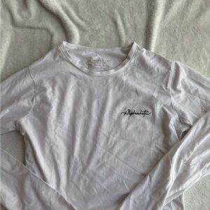 Alphalete White Long Sleeve Shirt